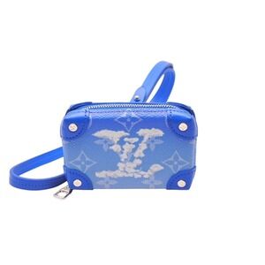 LOUIS VUITTON Soft Trunk Necklace Wallet Shoulder Bag Monogram Clouds Blue White
